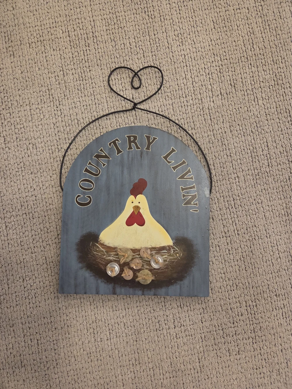 Country Livin' Yellow Chicken Wall Decor